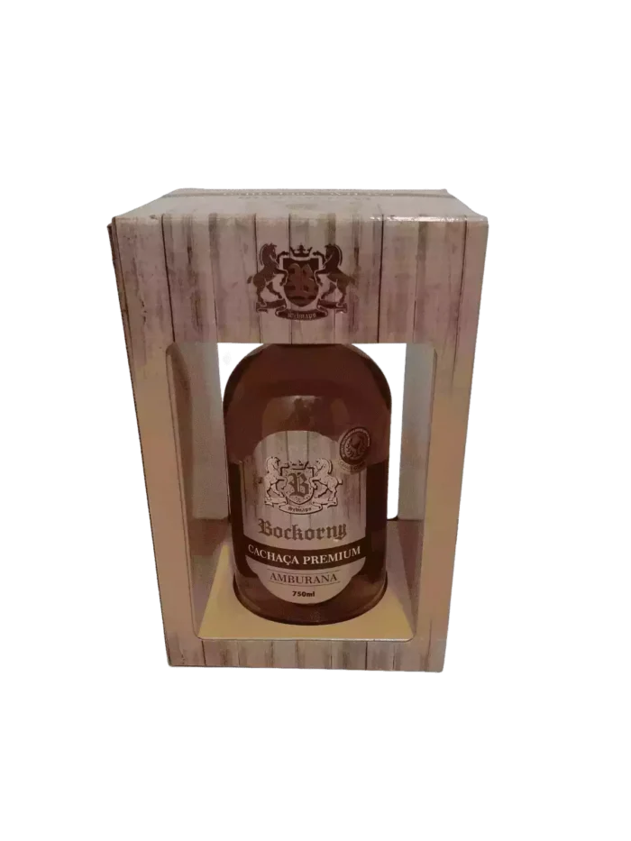 Porto das Flores - Cachaça Premium Amburana 750ml em caixa.