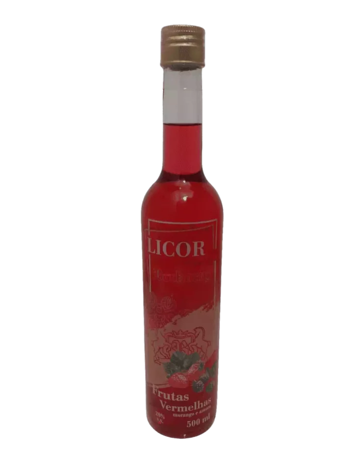 Porto das Flores - Licor Artesanal Bockorny de frutas vermelhas 500 ml.