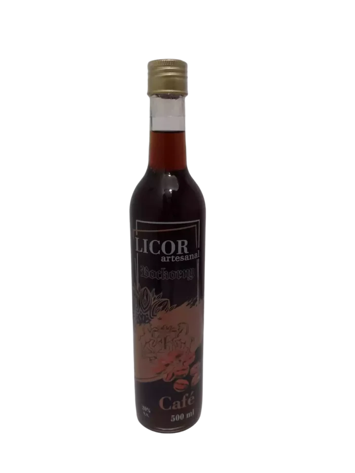 Porto das Flores - Garrafa de Licor artesanal Bockorny de café 500 ml.