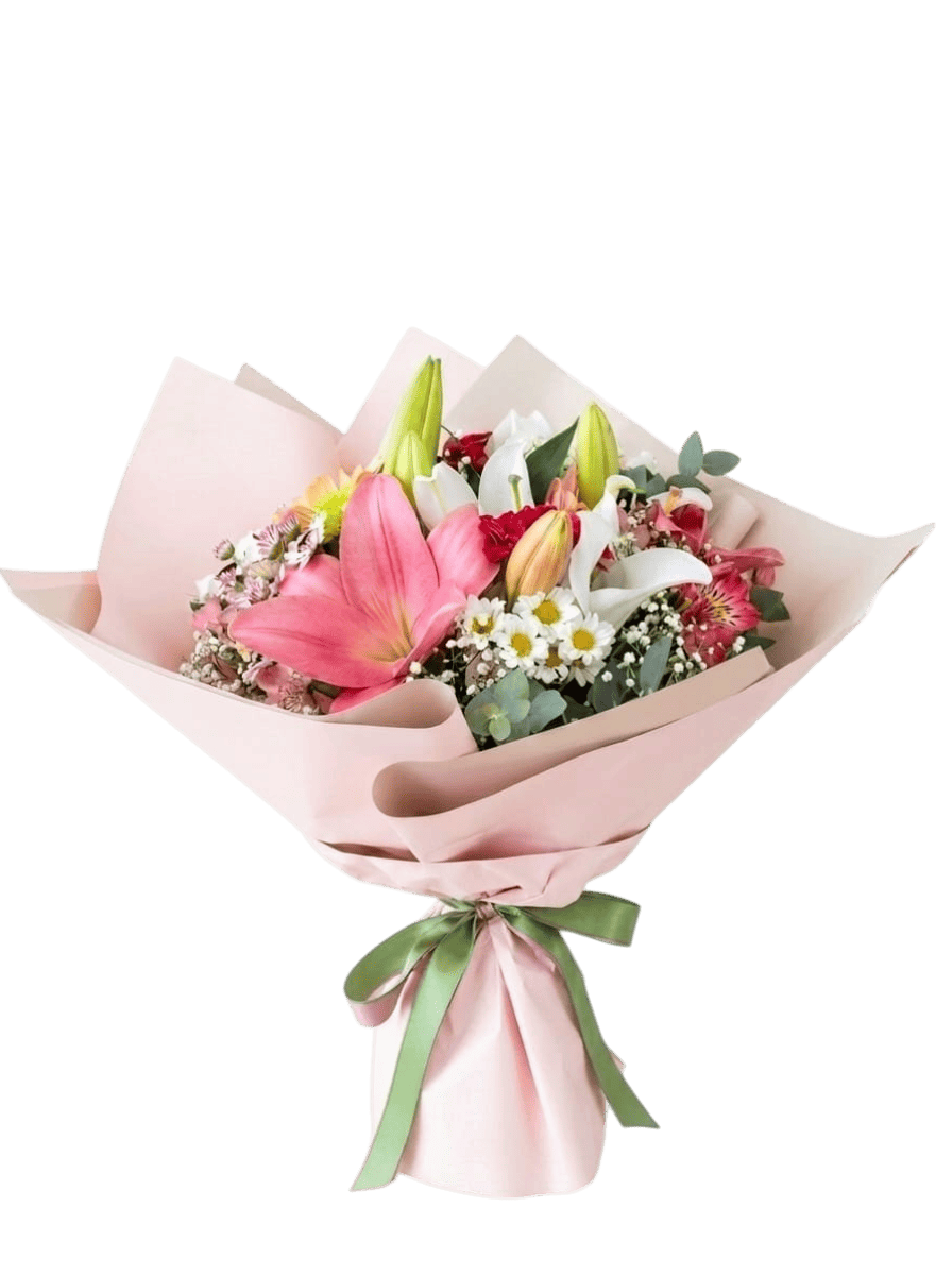 Buque Splendor Buque com Lirios e mix de flores R 42500